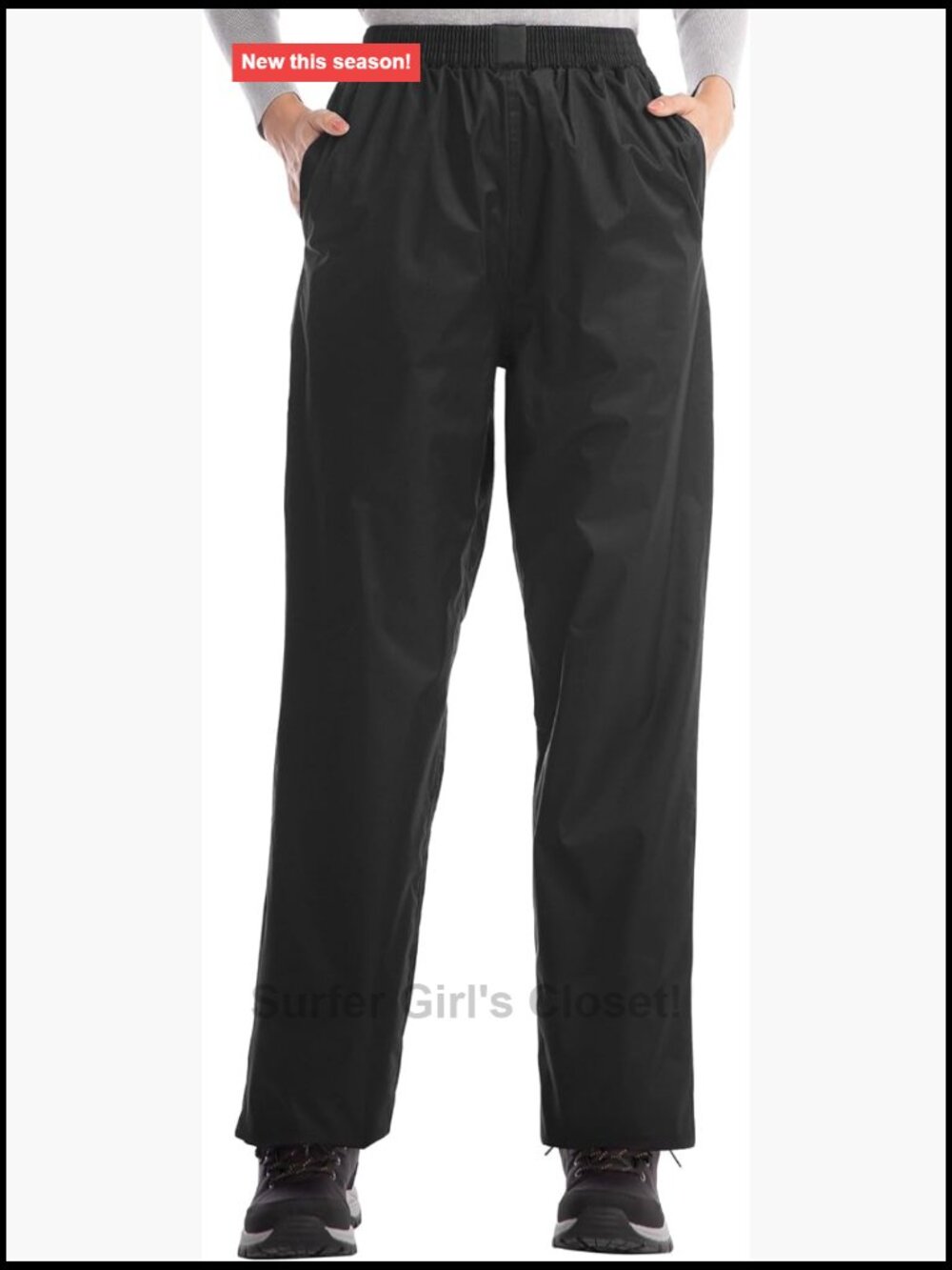 Women's Waterproof Lightweight Hiking Rain Pants with Zipper Legs - Picture 1 of 7